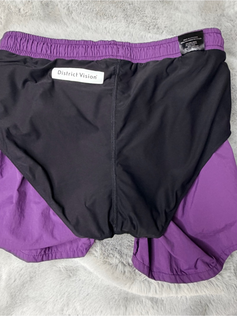 District Vision Nightshade Purple Lightweight Zippered Running Shorts small - Picture 9 of 16